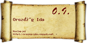 Ország Ida névjegykártya